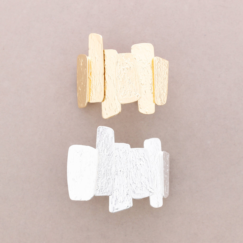 Pulsera Elastica Cuentas Metal: Dorado