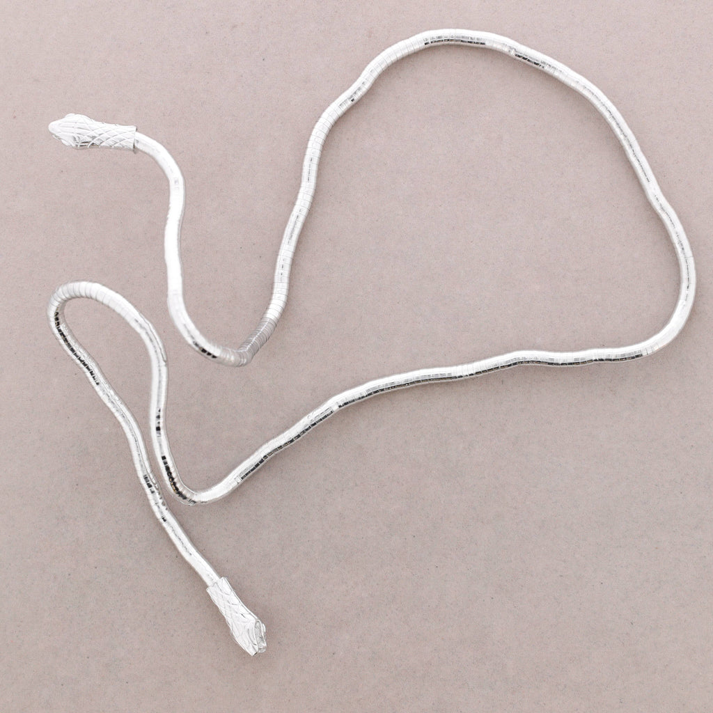 Collar Abierto Flexible Serpiente Metal: Dorado