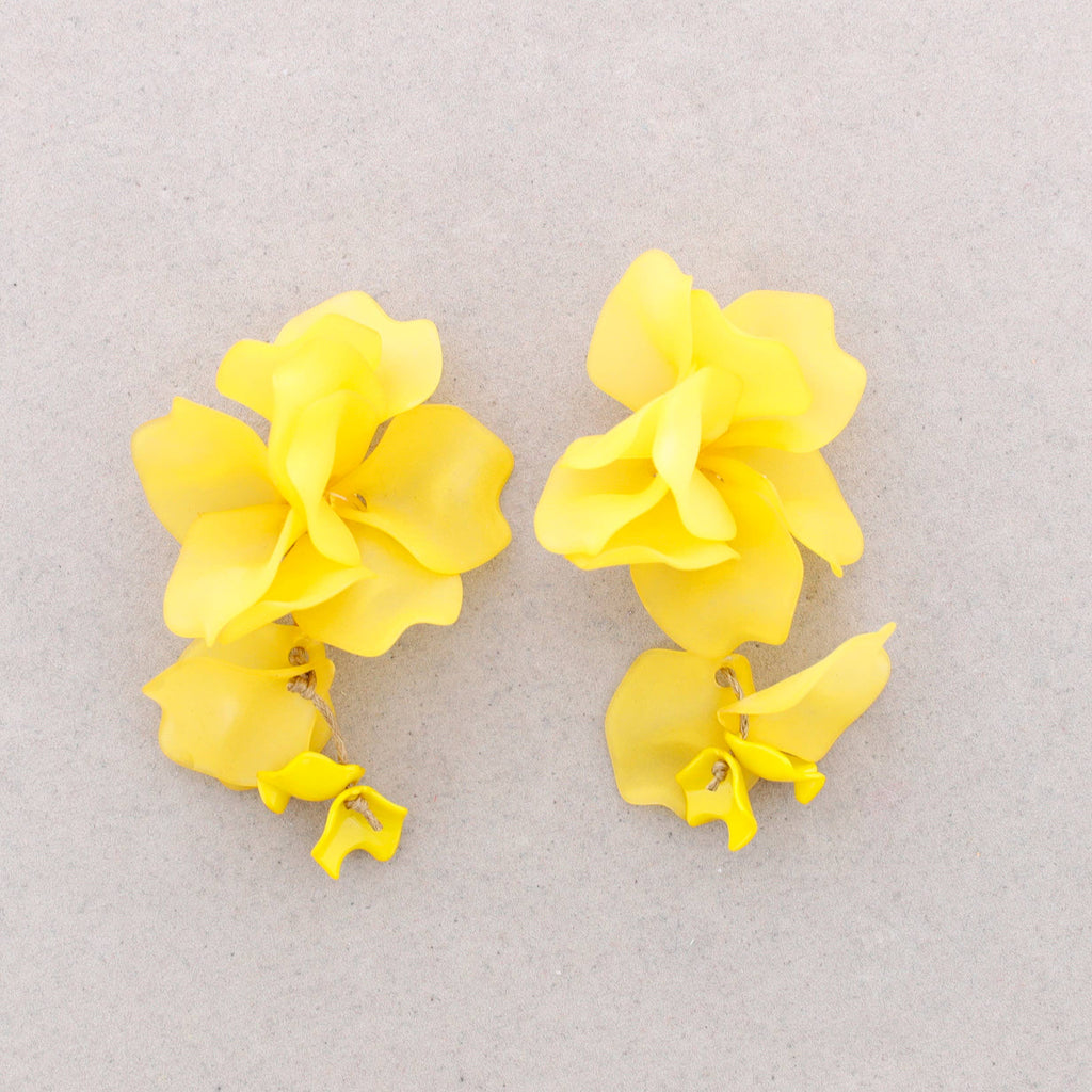 Pendientes Petalos Resina: Rosa