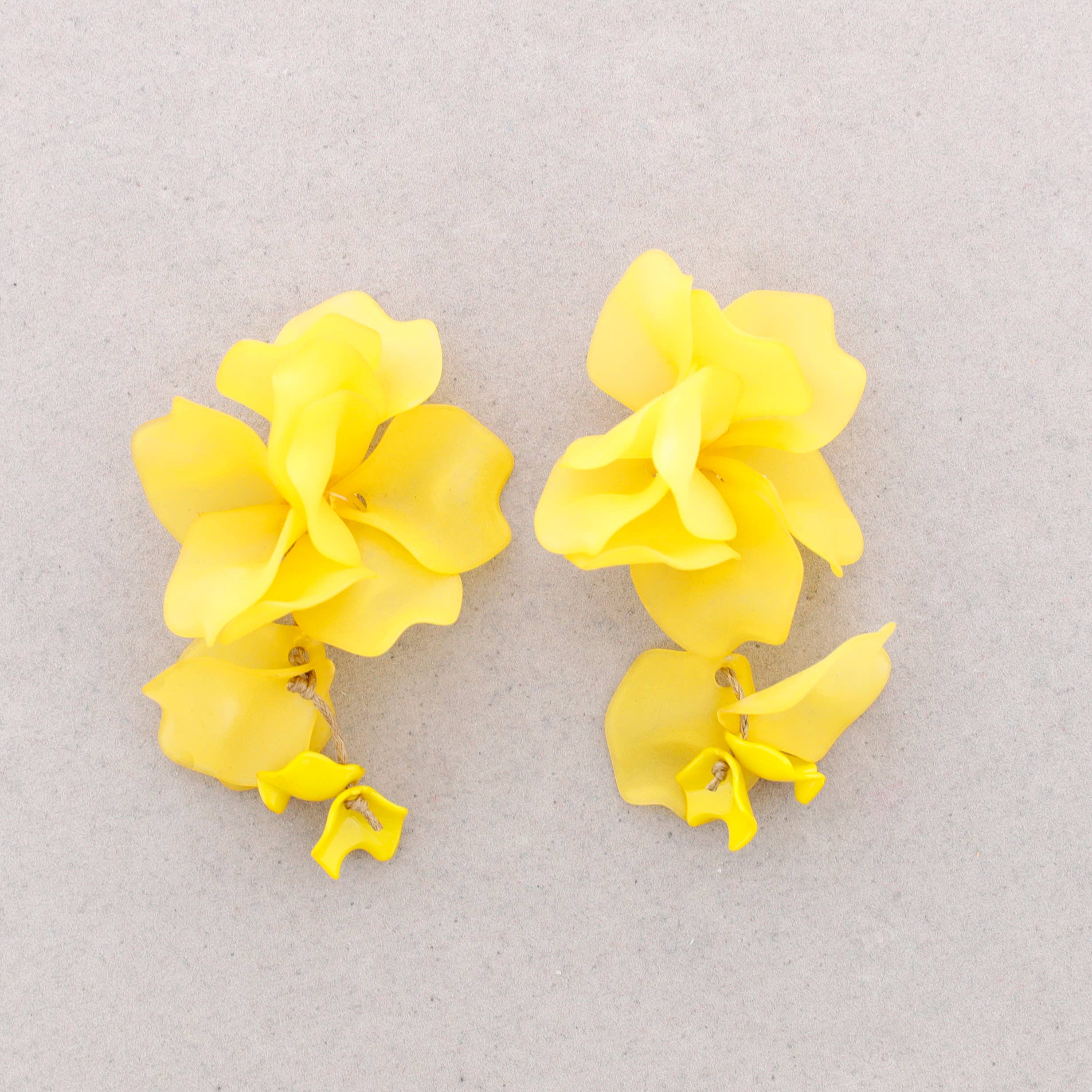 Pendientes Petalos Resina: Rosa