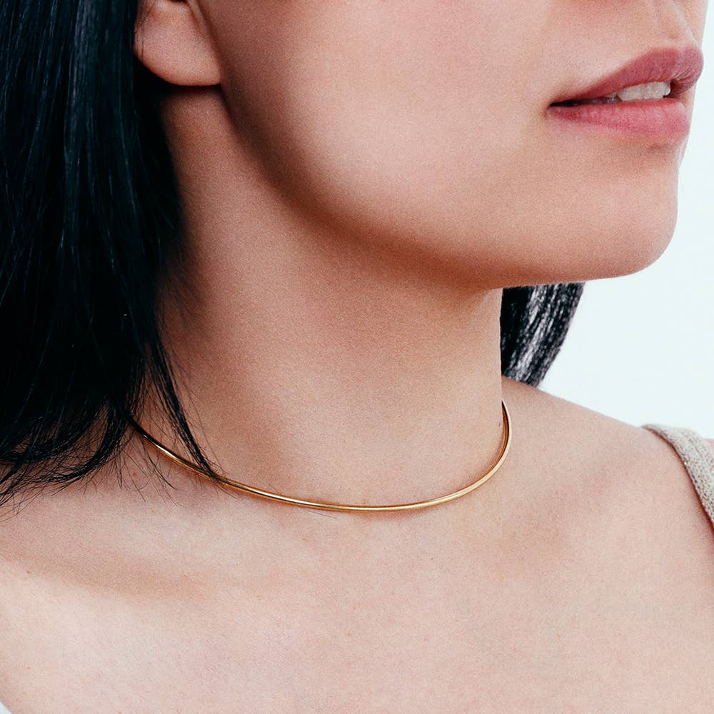 Gargantilla Acero Ajustable: Dorado