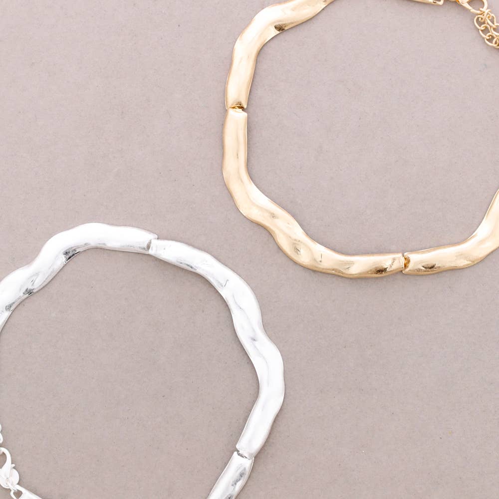 Gargantilla Irregular Metal: Dorado