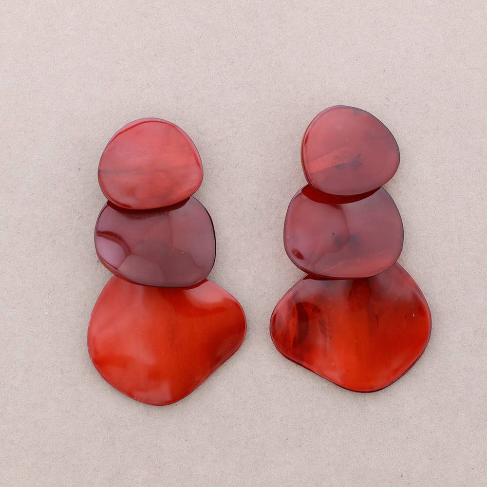 Pendientes Cuentas Resina: Negro