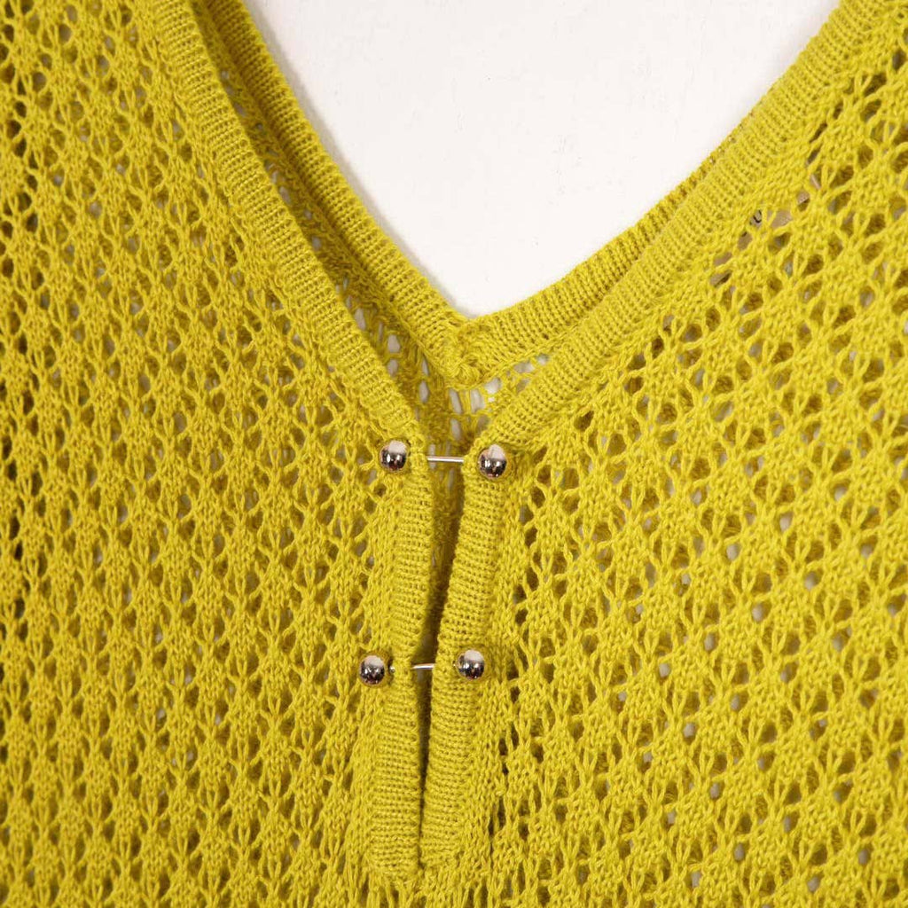Vestido maxi de croché: Verde / M