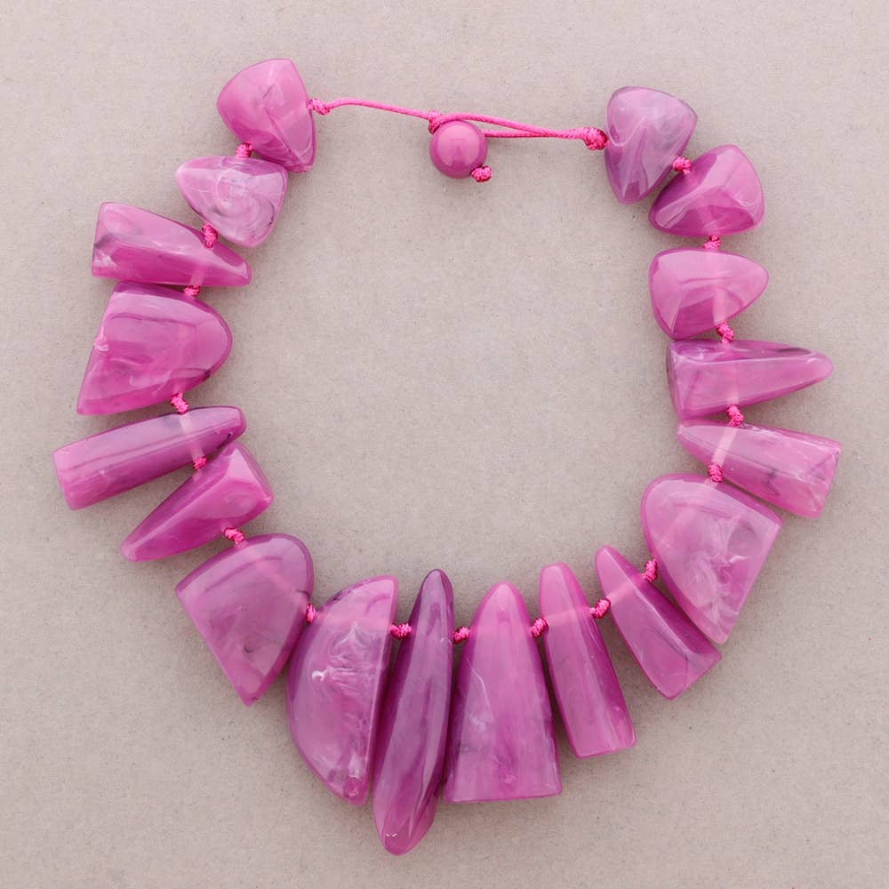 Gargantilla Cuentas Irregulares Resina (A): Dorado