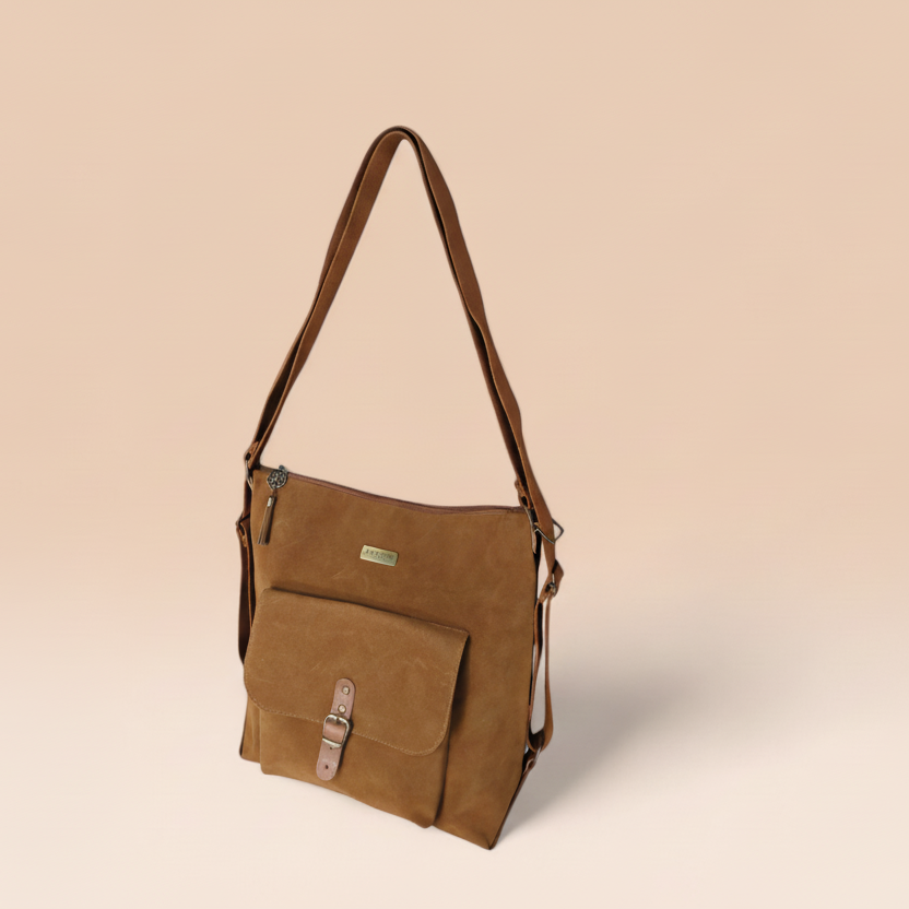 Ester Urban Bag - Bolso de Gamuza Convertible en Mochila