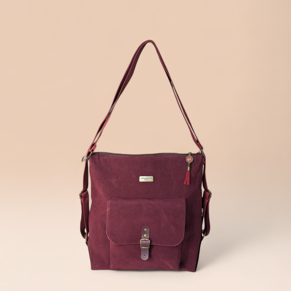 Ester Urban Bag - Bolso de Gamuza Convertible en Mochila