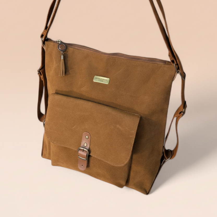 Ester Urban Bag - Bolso de Gamuza Convertible en Mochila