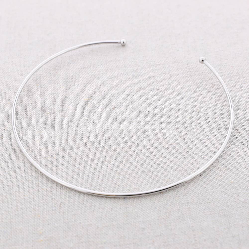 Gargantilla Acero Ajustable: Plateado