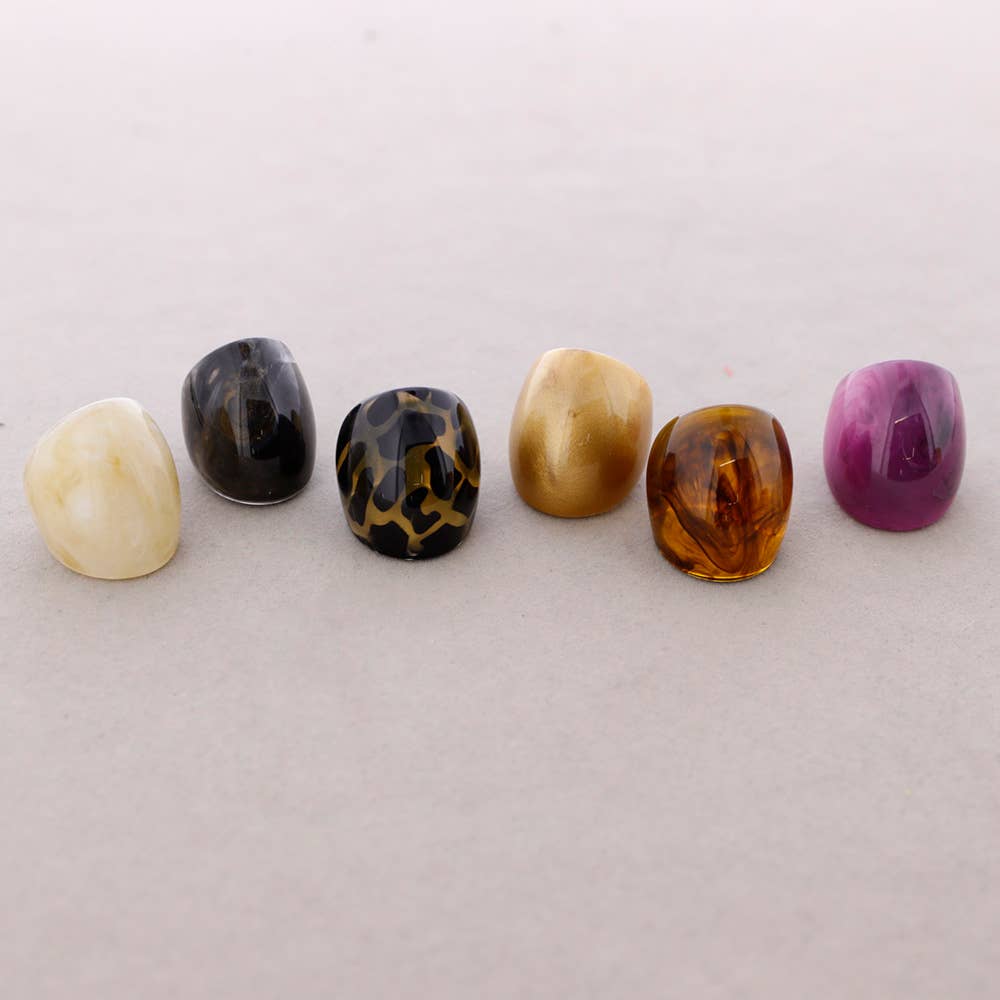 Anillo Forma Resina: Ámbar