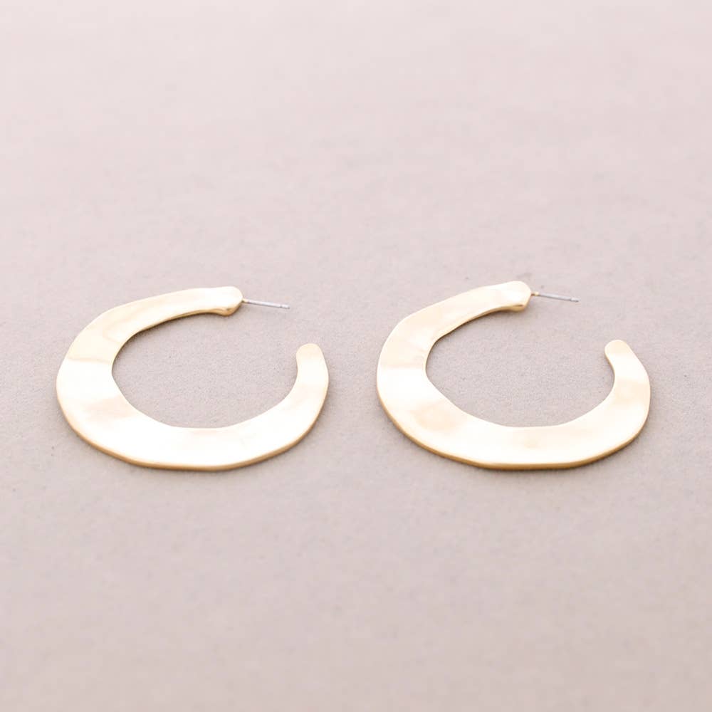 Pendientes Aro Plano Metal: Plateado