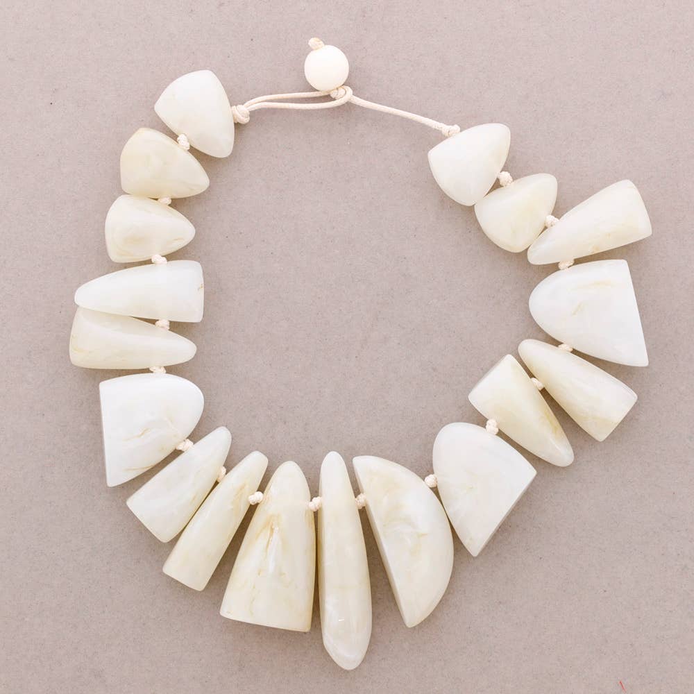 Gargantilla Cuentas Irregulares Resina (A): Dorado